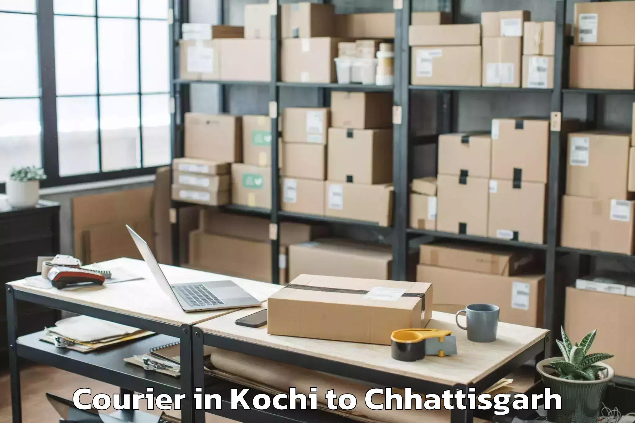 Book Kochi to Icfai University Raipur Durg Courier Online